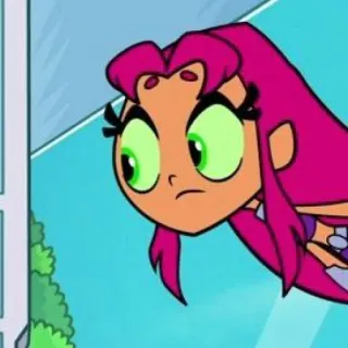 ✨ e2267f72 Starfire Teen Titans Go! Starfire, Teen Titans, cartoon, personage, animatie telegram sticker