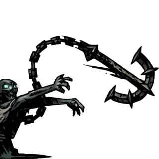 ⚓ 6ff7c707 szkielet, potwór, fantasy, nieumarły, broń, łańcuch, mroczny, horror telegram sticker