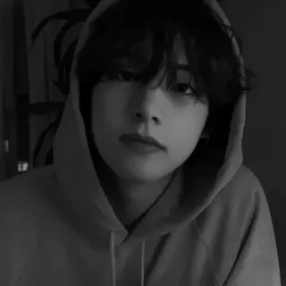 🏐 d78a5c4f person, porträt, hoodie, monochrom, jugend, gesicht telegram sticker