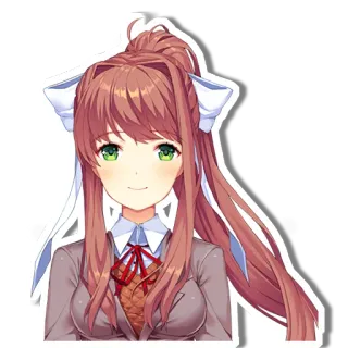 DDLC Monika whatsapp stickers