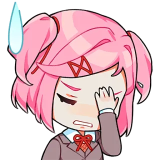 Doki Doki Literature Club Stickers by Team Salvato whatsapp stickers