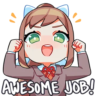 Doki Doki Literature Club Stickers by Team Salvato whatsapp stickers