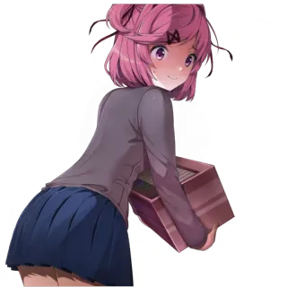 🙂 7a874cd5 Natsuki Doki Doki Literature Club! Anime, Manga, Game, Lucu, Gadis whatsapp sticker