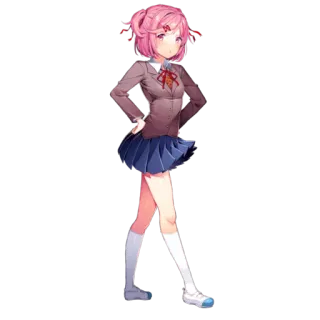 😐 f49af0d8 Natsuki Doki Doki Literature Club! Anime, Manga, Game, Anak sekolah, Imut whatsapp sticker