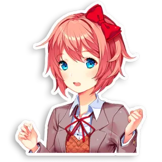 DDLC Sayori whatsapp stickers