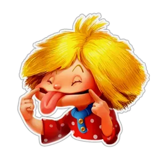 😝 906e2a0c เด็ก, ลิ้น, ท่าทางหยาบคาย, โง่, การ์ตูน telegram sticker