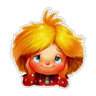 ☺️ a6be669f เด็ก, เด็กผู้หญิง, น่ารัก, การ์ตูน, ภาพประกอบ telegram sticker