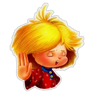 🙅‍♀️ e43d888a หยุด, มือ, การ์ตูน, น่ารัก, ผู้หญิง, เด็ก telegram sticker