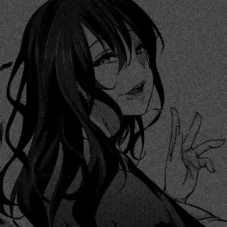 ⛓ 212e2030 Anime, Chica, Personaje, Gesto, Sonrisa burlona whatsapp sticker