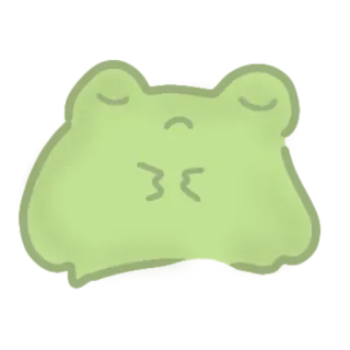 😞 eecb6536 katak, lucu, hewan, kartun, hijau, stiker telegram sticker