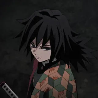😒 cac1b7c7 Giyu Tomioka Demon Slayer Anime, Demon Slayer, Giyu Tomioka, Espada, Manga telegram sticker