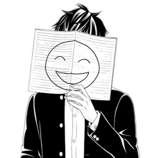 ☺ 356ef5fe Anime, Manga, Glimlach, Blij, Emotie telegram sticker