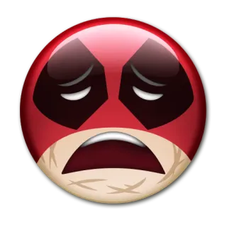 😩 184c9263 Deadpool deadpool, marvel, emoji, triste, supereroe telegram sticker