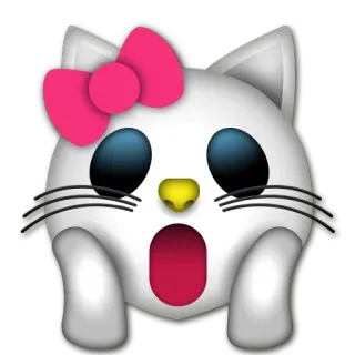 🙀 37c44ed8 gatto, emoji, gattino, scioccato, spaventato telegram sticker
