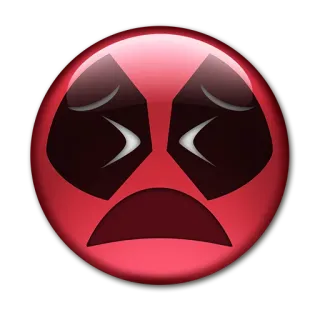 😫 436e417f Emoji, arrabbiato, triste, rosso telegram sticker