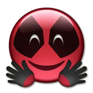 🤗 7d24dfa3 Deadpool emoji, deadpool, marvel, rosso, personaggio, divertente telegram sticker