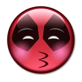 😚 7f4a8ffc Deadpool deadpool, marvel, emoji, supereroe, bacio, divertente telegram sticker