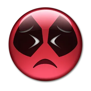 😣 93df68ea Deadpool supereroe, Marvel, divertente, emoji telegram sticker