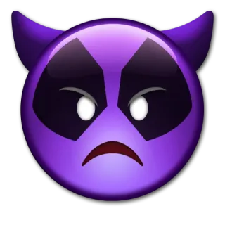 👿 c38bf4ad Emoji, Diavolo, Arrabbiato, Viola, Faccia telegram sticker