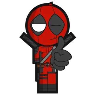 👍 c51b5af9 Deadpool 死侍, 漫威, 漫画, 反英雄, 赞, 武士刀 telegram sticker