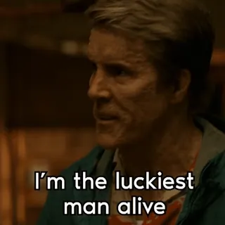 ☺️ 7e961afe I'm the luckiest man alive pria, hidup, keberuntungan, beruntung telegram sticker