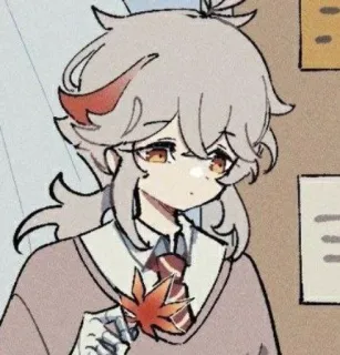 🌟 0aeed873 Kaedehara Kazuha Genshin Impact Anime, Genshin Impact, Kaedehara Kazuha, Gra wideo, Postać, Kazuha telegram sticker