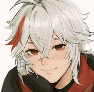 🌟 23c80584 Kaedehara Kazuha Genshin Impact Anime, Genshin Impact, Kaedehara Kazuha, Postać z gry, Fanart telegram sticker