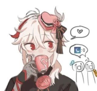 🌟 51551fb1 Kazuha Genshin Impact Anime, Genshin Impact, Kazuha, Słodkie, Kawaii, Postać z gry, Fanart telegram sticker