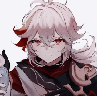 🌟 83e49b98 Kaedehara Kazuha Genshin Impact Anime, Genshin Impact, Kazuha, Postać, Gra wideo, Czerwone oczy telegram sticker