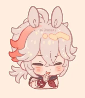 🌟 9cdf0609 miihosaki Anime, Chibi, Kawaii, Urocze, Królik, Sztuka, Sztuka cyfrowa, Naklejka telegram sticker