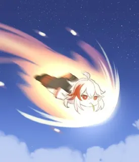 🌟 b89e908e Kaedehara Kazuha Genshin Impact kazuha, genshin impact, anime, gra wideo, chibi, spadający telegram sticker