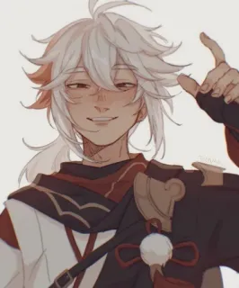 🌟 d8a60837 Kaedehara Kazuha Genshin Impact Anime, Genshin Impact, Kazuha, Gra wideo, Postać telegram sticker