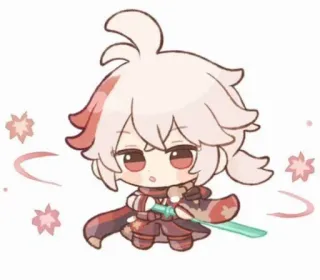 🌟 e49e3464 Kaedehara Kazuha Genshin Impact Anime, Chibi, Gra, Kazuha, Genshin Impact, Postać telegram sticker