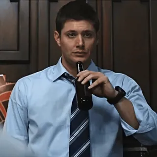 🩻 28f71d75 Dean Winchester Supernatural dean, winchester, supernatural, bier, trinken telegram sticker