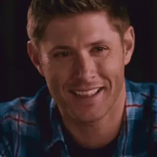 🌿 ffc3b489 Dean Winchester Supernatural Fernsehsendung, lächeln, Mann, Dean, Winchester telegram sticker
