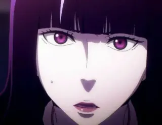 😕 0809f0ce Anime, Mujer, Personaje, pelo morado, Retrato telegram sticker