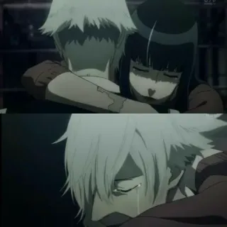 🤗 3047fc4f Anime, Triste, Lágrimas, Abrazo, Emocional telegram sticker