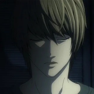 🤨 3da8723f Light Yagami Death Note Anime, Death Note, Light Yagami, Manga, Poważny telegram sticker