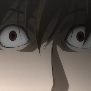 😳 6e2ebd4b Light Yagami Death Note Anime, Death Note, Light Yagami, Intensywny, Oczy telegram sticker