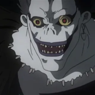 🙂 737a7d9e Ryuk Death Note Anime, Demon, Horror, Death Note, Ryuk telegram sticker