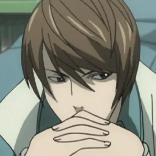 🧐 84dad85f Light Yagami Death Note Anime, Death Note, Light Yagami, Postać telegram sticker