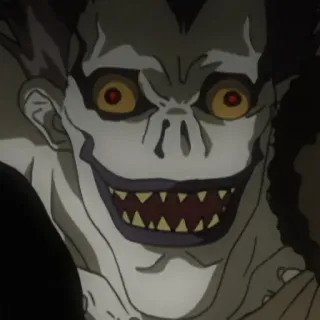 😅 bdeeb02f Ryuk Death Note Ryuk, Death Note, Anime, Manga, Shinigami, Żniwiarz telegram sticker