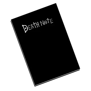📓 4c658f96 Death Note DEATH NOTE デスノート, アニメ, 漫画, ノート, 黒, 文字 telegram sticker