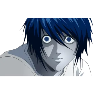 😳 b8a3f25d L Lawliet Death Note アニメ, キャラクター, 漫画, デスノート, L telegram sticker