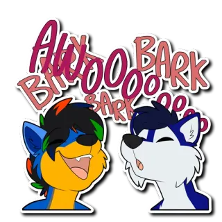 Death the Husky & Jack the Wolf whatsapp stickers
