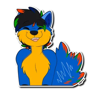 🐶 fc536188 兽人, 拟人动物, 卡通动物, 可爱动物, 数字艺术, 卡通, 微笑动物 telegram sticker