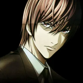 😒 51a1b944 Light Yagami Death Note 动漫, 漫画, 死亡笔记, 夜神月, 角色, 艺术 telegram sticker