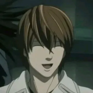 😊 60d20b3c Light Yagami Death Note 动漫, 死亡笔记, 夜神月, 角色, 漫画 telegram sticker