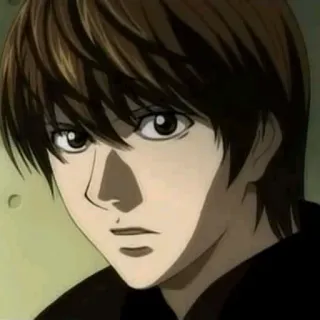 😨 63375b39 Light Yagami Death Note 动漫, 漫画, 死亡笔记, 夜神月, 角色, 肖像, 粉丝作品 telegram sticker