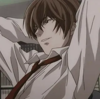 😏 3b50cc9a Light Yagami Death Note Anime, Death Note, Light Yagami, Personagem telegram sticker